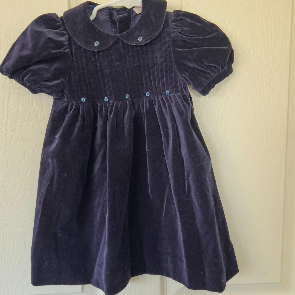Sophie Navy Velvet Dress